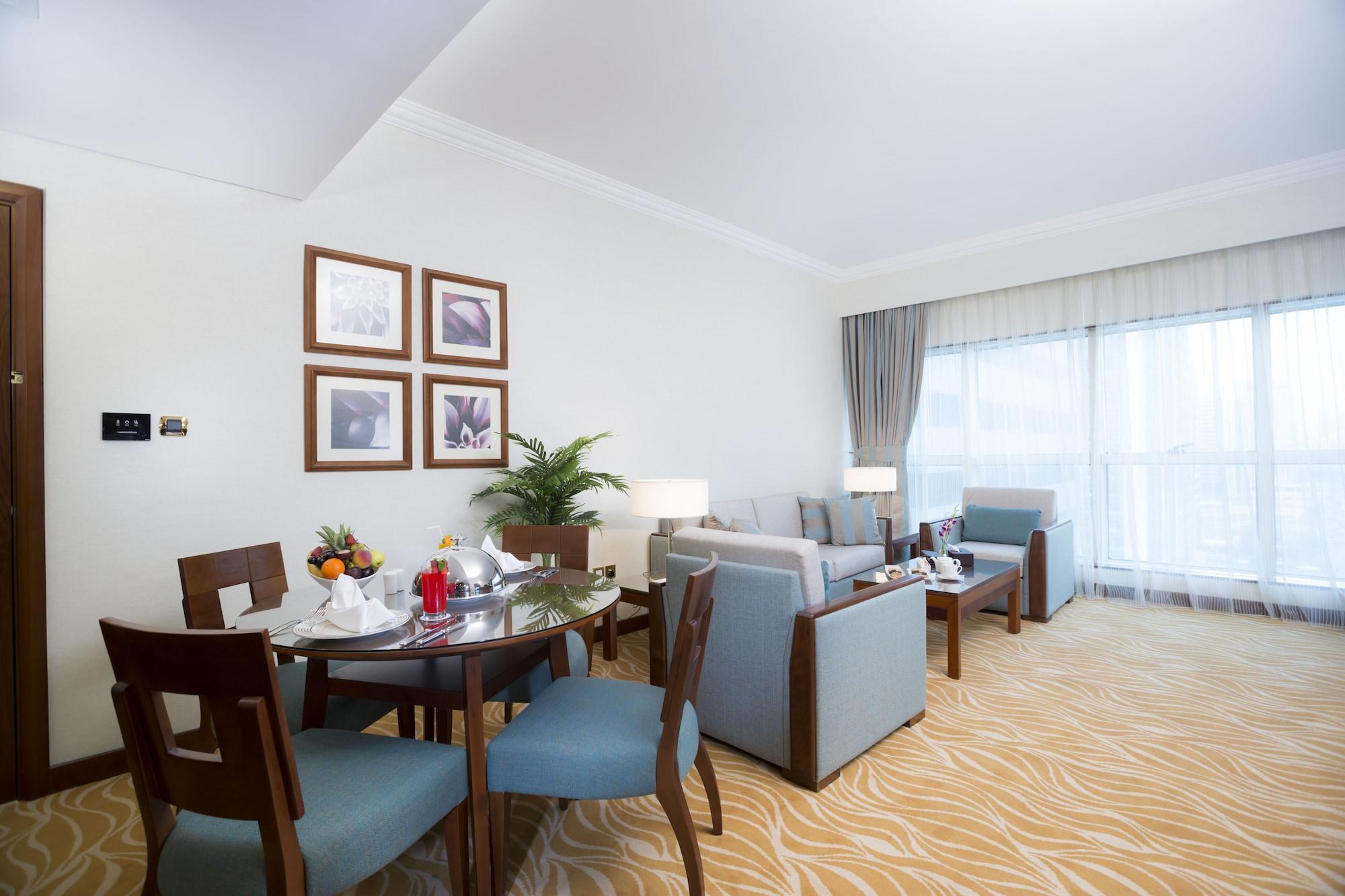 Grand Mercure Majlis Residences Abú Dhabí Exteriér fotografie A living room at the hotel